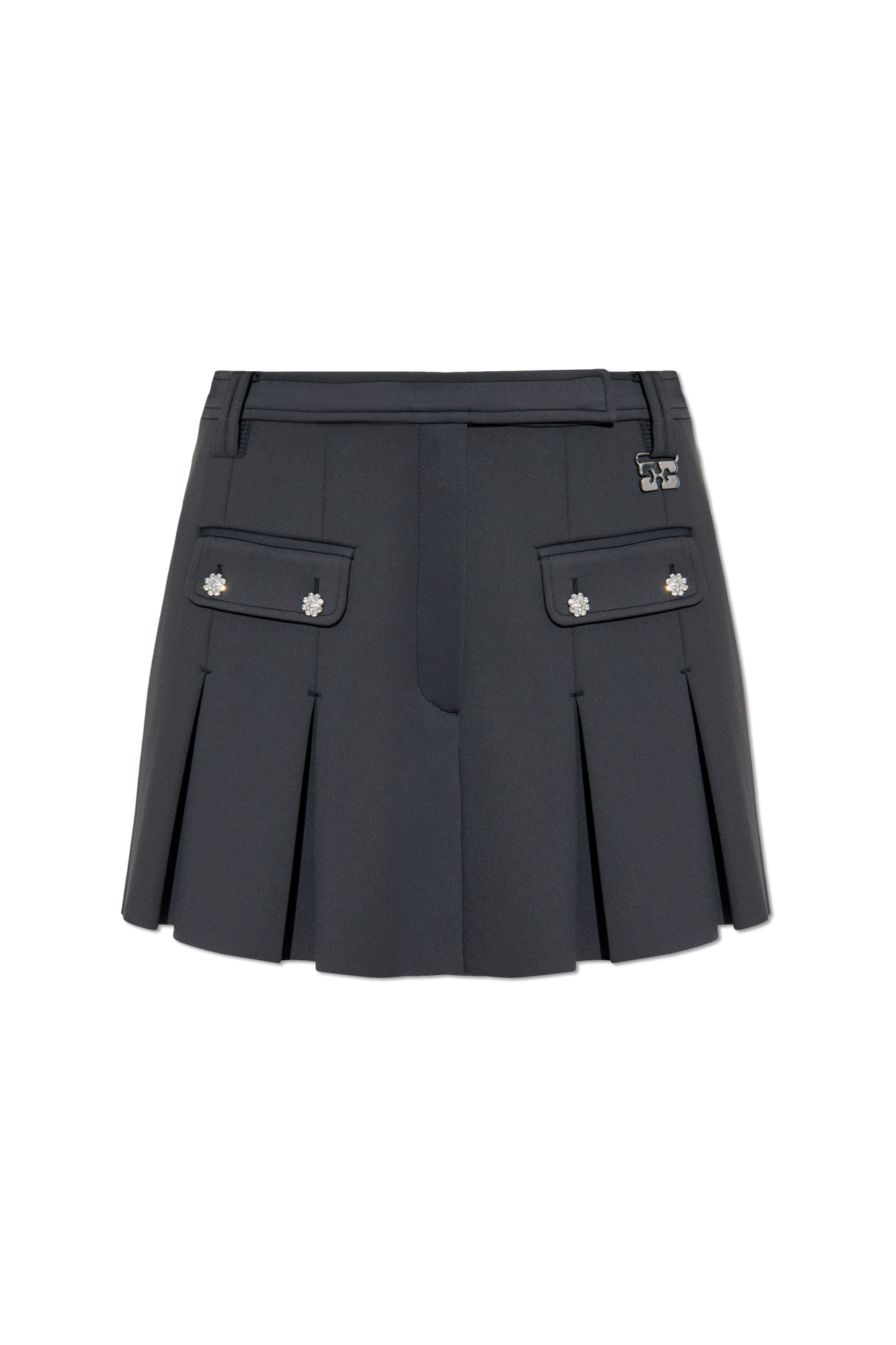Foxgloves Cotton Poplin Skirt